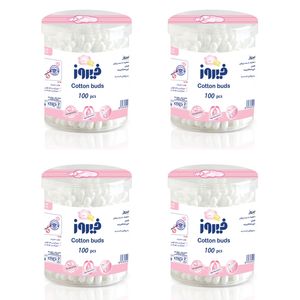 گوش پاک کن کودک فیروز مدل a01 چهار بسته 100 عددی